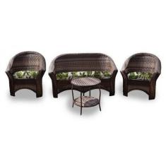 Imagem de Conjunto Bali - 1 Sofá 2 L + 2 Poltronas + 1 Mesa Centro - Zimbros Ver