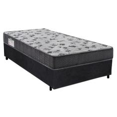 Imagem de Cama Box Solteiro Suede + Colchão De Espuma D33 - Sereneprime - 88cm P