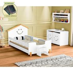 Imagem de CAMA SOLTEIRO INFANTIL ALEGRA - BRANCA E MEL INCLUSO LOUSA MÁGICA