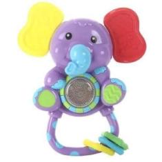 Imagem de Chocalho Brinquedo Mordedor Elefante Divertido Musical Bebês