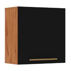 Imagem de Armário Aéreo De Cozinha 1 Porta 0,59M Natura / Preto Preto