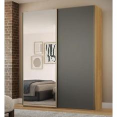 Imagem de Guarda-roupa Raffinato 2 Portas e 1 Espelho Freijó/titânio