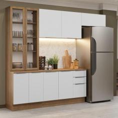 Imagem de Armário de Cozinha Completa 270cm Stella Madesa 11, Rustic/Branco