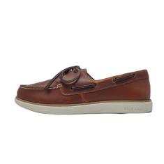 Imagem de Cole Haan Tênis masculino GCC Grand Atlantic Boat, Bronzeado Britânico/Chocolate Escuro/Marfim, 41