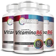 Imagem de Kit 3X Vitamina B6 60 cápsulas - Multivita