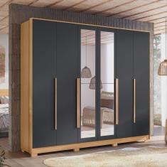 Imagem de Guarda Roupa Casal com Espelho 6 Portas 6 Gavetas Fascínio