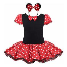 Imagem de Vestido Fantasia Halloween Carnaval Infantil Rosa Ou Vermelho Com Boli