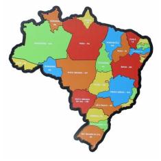 Imagem de Quebra Cabeça Infantil Mapa Do Brasil Brinquedo Educativo - Prime Deco