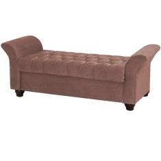 Imagem de Recamier Calçadeira Baú Egeo 1,60 Cm Veludo Rose
