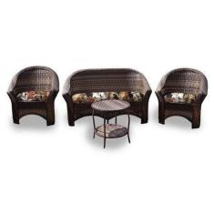 Imagem de Conjunto Bali - 1 Sofá 2 L + 2 Poltronas + 1 Mesa Centro - Rivieira Ma