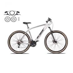 Imagem de Bicicleta Aro 29 Ksw Xlt 24v Freios Disco Hidráulicos Garfo Suspensão Pneu Faixa - Branco Tam.21