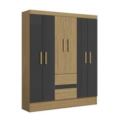 Imagem de Guarda Roupa Coimbra 6 Portas Atacama / Grafite - Aramóveis