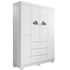 Imagem de Guarda Roupa Infantil Ane 4 Portas 3 Gavetas E Pés - Phoenix Baby