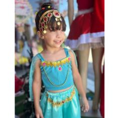Imagem de Fantasia infantil Odalisca Carnaval princesa Jasmin do 2 ao 8 - Xuxu d