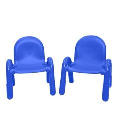 Imagem de Cadeira infantil infantil de 23 cm, azul royal, pacote com 2, solução de assento ergonômica empilhável para salas de aula e escolas domésticas