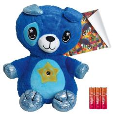 Imagem de Brinquedo Urso Pelúcia Projetor Estrelas Presente Urso Azul