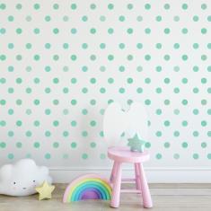 Imagem de Adesivo Infantil Bolinhas Tons de Verde 144un