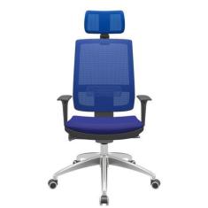 Imagem de Cadeira Office Brizza Tela Azul Com Encosto Assento Aero Azul Autocomp