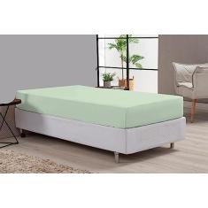 Imagem de Lençol Avulso 180 Fios Percal Solteiro Verde 180 Fios