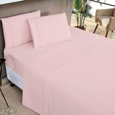 Imagem de Jogo de Cama Elegance Casal Padrão 04 Peças - Rosa