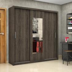 Imagem de Guarda Roupa Casal 3 Portas 4 Gavetas Com Espelho Clarice Carioca Móve