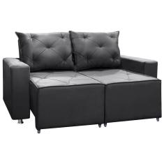 Imagem de Sofá Retrátil E Reclinável 2 Lugares Bariloche Suede Cinza - Star Confort Cinza