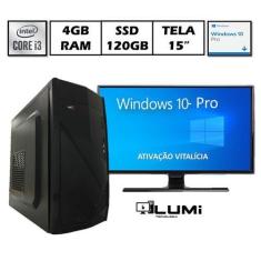 Imagem de Computador Completo Intel i3 4GB de RAM SSD 120GB Windows 10 PRO Com M