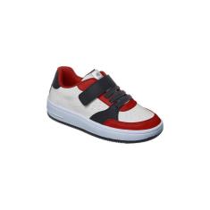 Imagem de Tênis Infantil Masculino Ortopé Bliss Teen Fita Aderente Preto Vermelho 