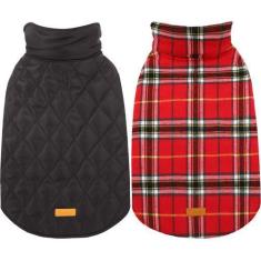 Imagem de Casaco de cachorro Kuoser Warm Waterproof Reversível para cães grandes