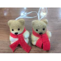 Imagem de Enfeite de Natal urso com cachecol  2unds - art Christmas