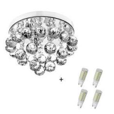 Imagem de Lustre Cristal Legitimo Classic Round 25x20 c/ Lâmpadas 3000