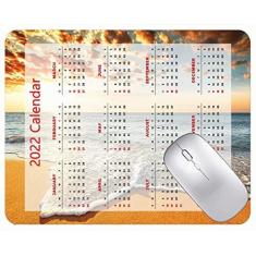 Imagem de Mouse pad colorido calendário 2022 ano 2022, praia, mar, espuma, céu, tapete para jogos