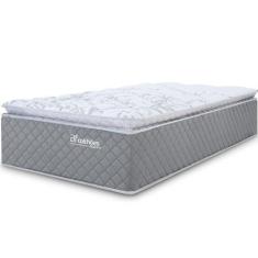 Imagem de Colchão Solteiro Molas Ensacadas Pillow Top 88x188cm Premium Sleep Cinza BF Colchões