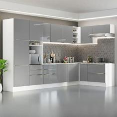 Imagem de Armário de Cozinha Completa de Canto 546cm Branco/cinza Lux Madesa 05