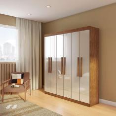 Imagem de Guarda-Roupa Casal Ventura 6 pt Imbuia e Off White