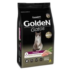 Imagem de Ração Seca Premier Pet Golden Gatos Adultos Castrados Frango - 10 Kg