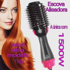 Imagem de Escova Secadora Alisadora Cabelo Curto Cacheado Feminino 1500w