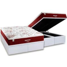 Imagem de Conjunto Box Baú Queen: Colchão Molas Plumatex Superlastic Destiny + B
