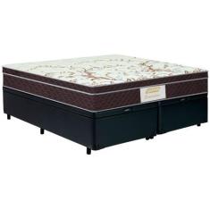 Imagem de Cama Box Com Baú Queen Size + Colchão De Mola - Ensacada Esmeralda Gaz