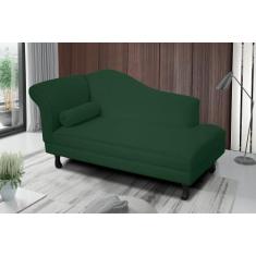 Imagem de Recamier Divã Larissa Liso 160cm Lado Esquerdo Suede Verde - Vh Moveis