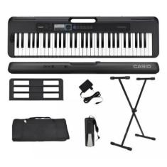 Imagem de Kit Completo Teclado Musical Casio Ct S300 Teclas Sensitiva