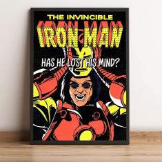 Imagem de Quadro decorativo A4 The Invincible Iron Man marvel comics