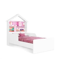 Imagem de Cama Infantil Laura Casa de Boneca em MDF com Proteção Lateral Tuboarte