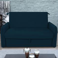 Imagem de Sofá Cama 2 Lugares Com Baú Swords Suede Azul
