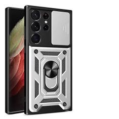 Imagem de Capa à prova de choque para Samsung S23 Ultra S22 Plus S21 FE Note20 Capa de proteção para câmera para Galaxy A73 A53 A51 A71 A33 A13, prata, para Samsung S23