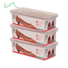 Imagem de Caixa Pequena Para Sapatos Calçados Tênis Ordene Plástico 3 Un