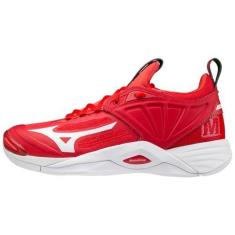 Imagem de Mizuno Tênis de vôlei feminino Wave Momentum 2, Vermelho/branco., 41