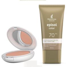 Imagem de Kit Protetor Solar Episol Color Pele Clara FPS 50 Pó Compacto 10g e Pr
