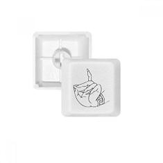 Imagem de Kit de atualização para jogos com teclado mecânico PBT padrão de desenho de linha personalizada