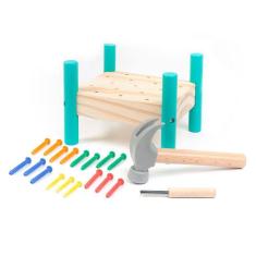 Imagem de Bancada de trabalho de madeira para bebês Pounding Hammer Toy OUJILA para criança